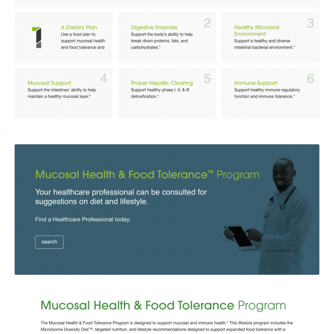 Mucosal Health & Food Tolerance Program